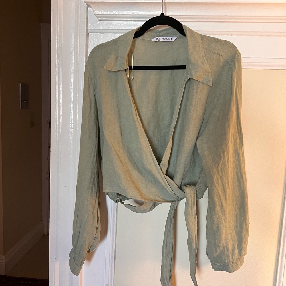 Long Sleeve Zara Wrap Top